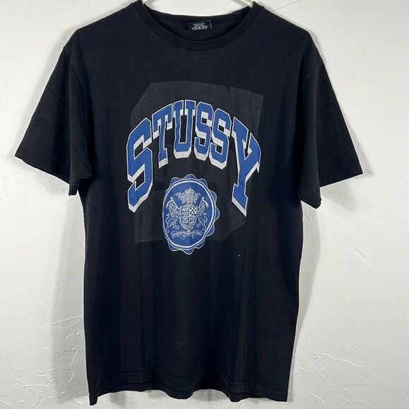 🔥🔥Vintage Y2K STUSSY Brand Designer Graphic Streetwear Tee Sz MEDIUM - GUC - Picture 1 of 12